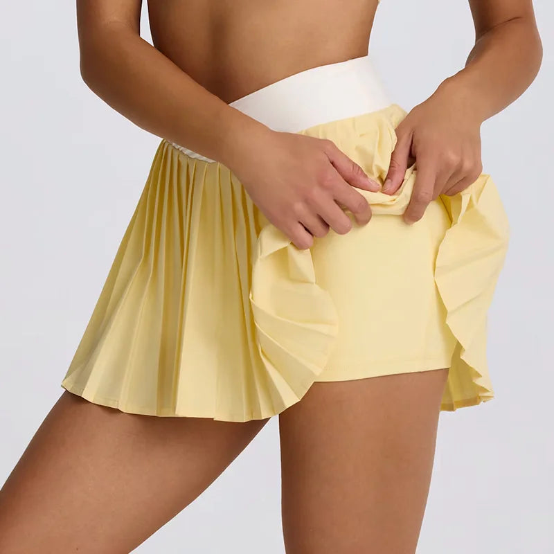 High-Waisted Illusion Two-Piece Skort