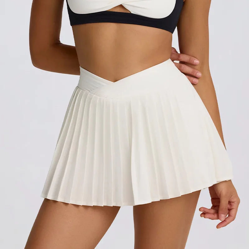 High-Waisted Illusion Two-Piece Skort