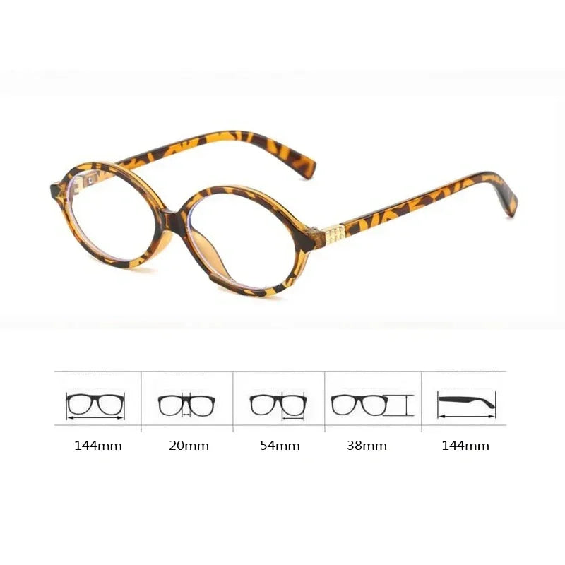 Retro Y2K Oval Small Frame Glasses