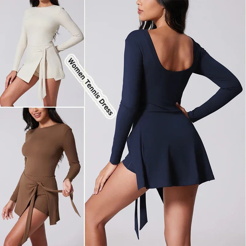 Tennis Long Sleeve Sarong Wrap