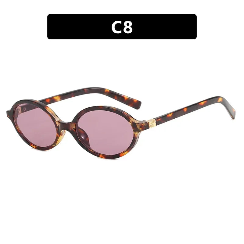 Retro Y2K Oval Small Frame Glasses