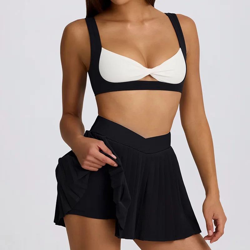 High-Waisted Illusion Two-Piece Skort