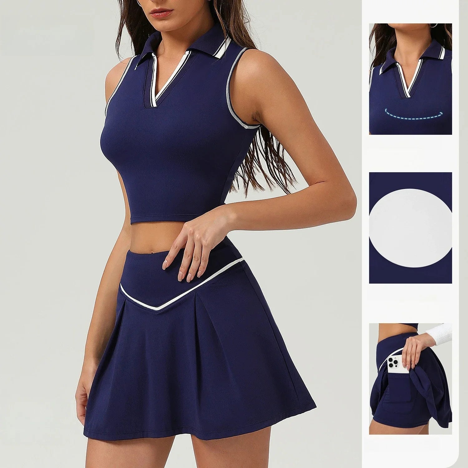 Tennis Skirt Sets Sports Fitness Golf