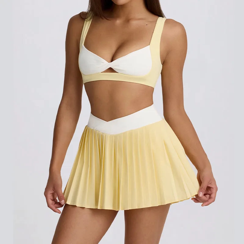 High-Waisted Illusion Two-Piece Skort